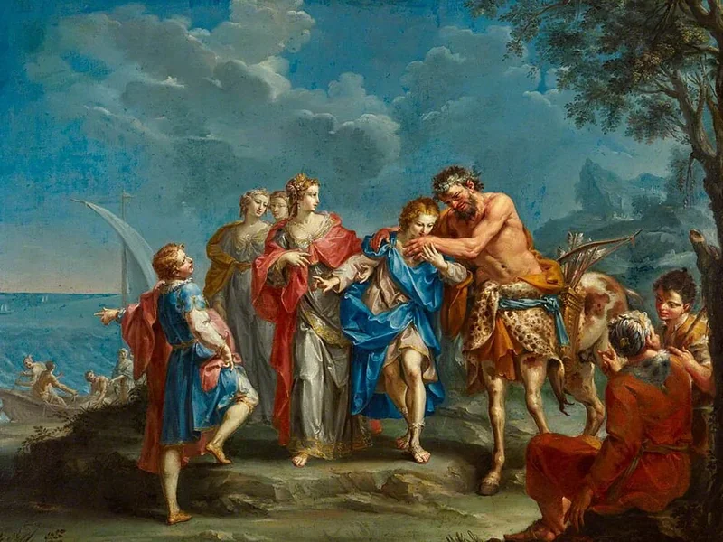 1699-Giuseppe Marchesi - Achilles takes leave of the Centaur Chiron